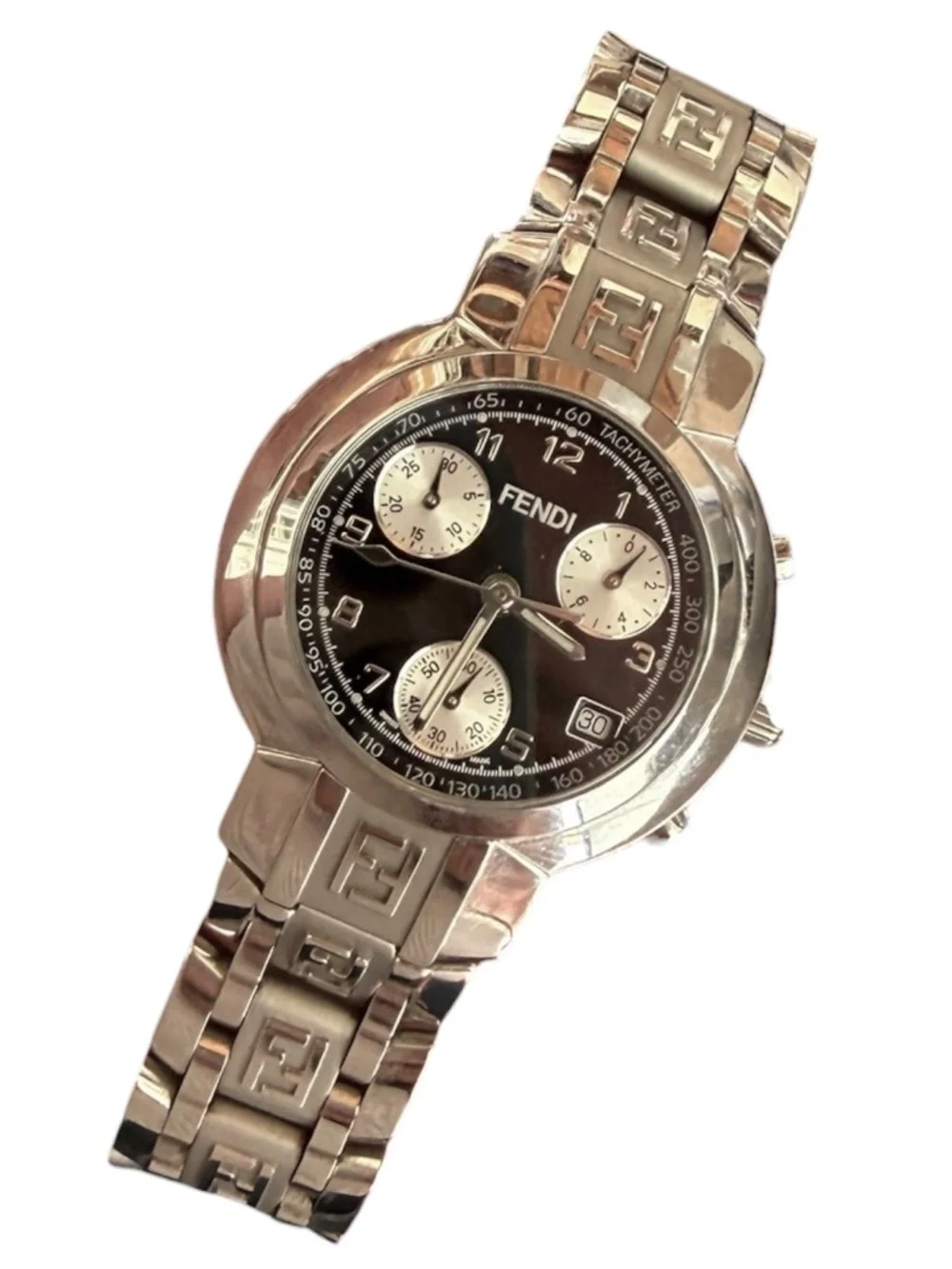 VINTAGE Fendi Orologi 4500L Zucca Chronograph Watch - Fresh Battery